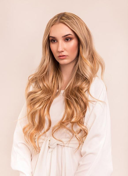 Clip In Hair Extensions - DELUXE VOLUME (Brown/Blonde Mix)